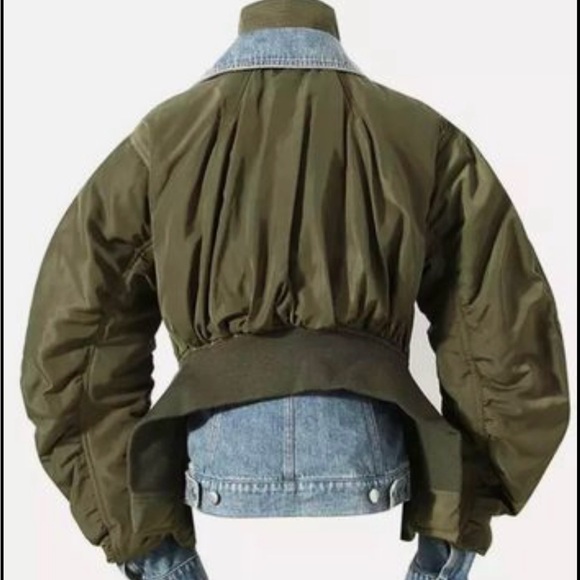 Like New Denim Bomber Jacket - Picture 2 of 2